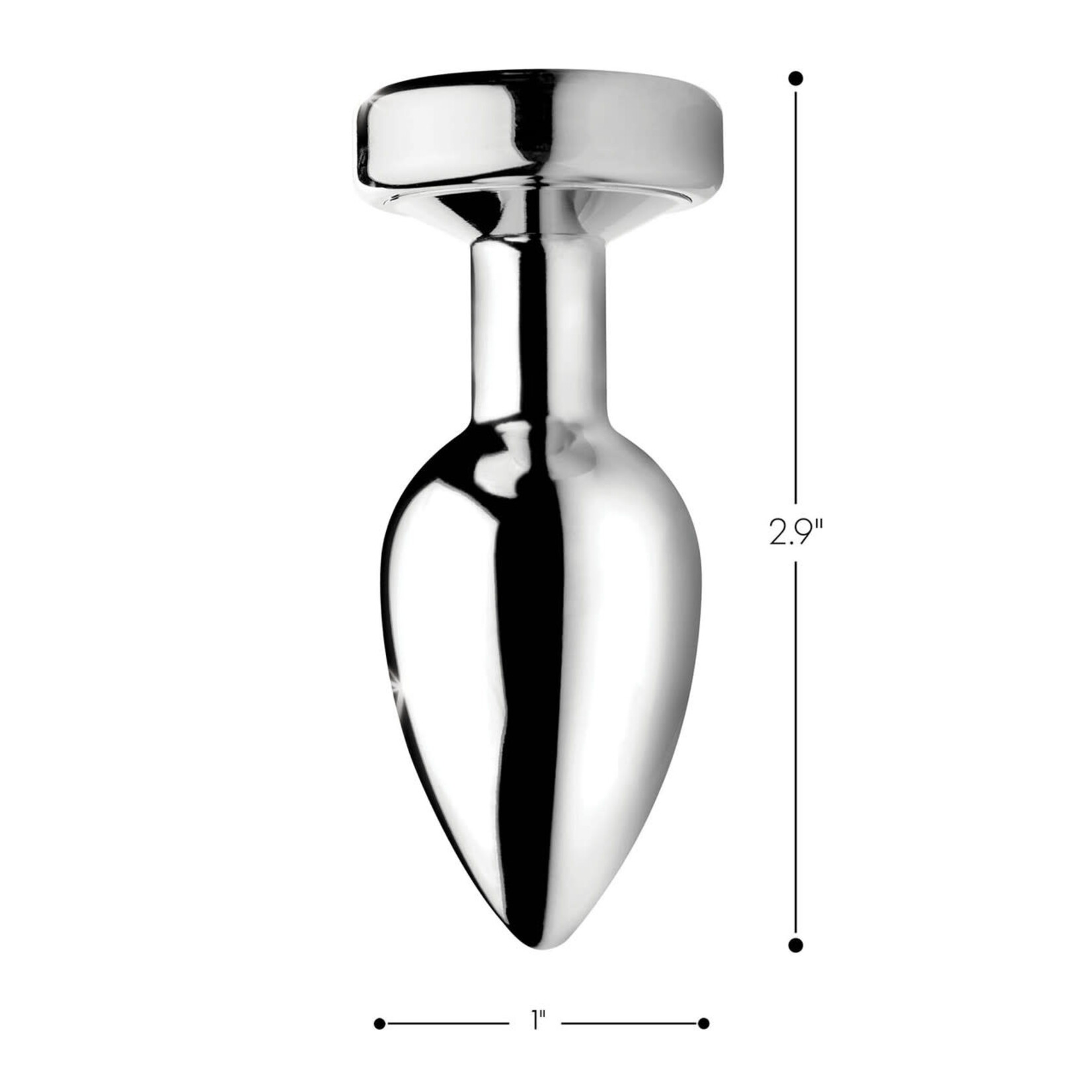 XR BRANDS BOOTY SPARKS  -SILVER LIGHT UP ANAL PLUG - SMALL