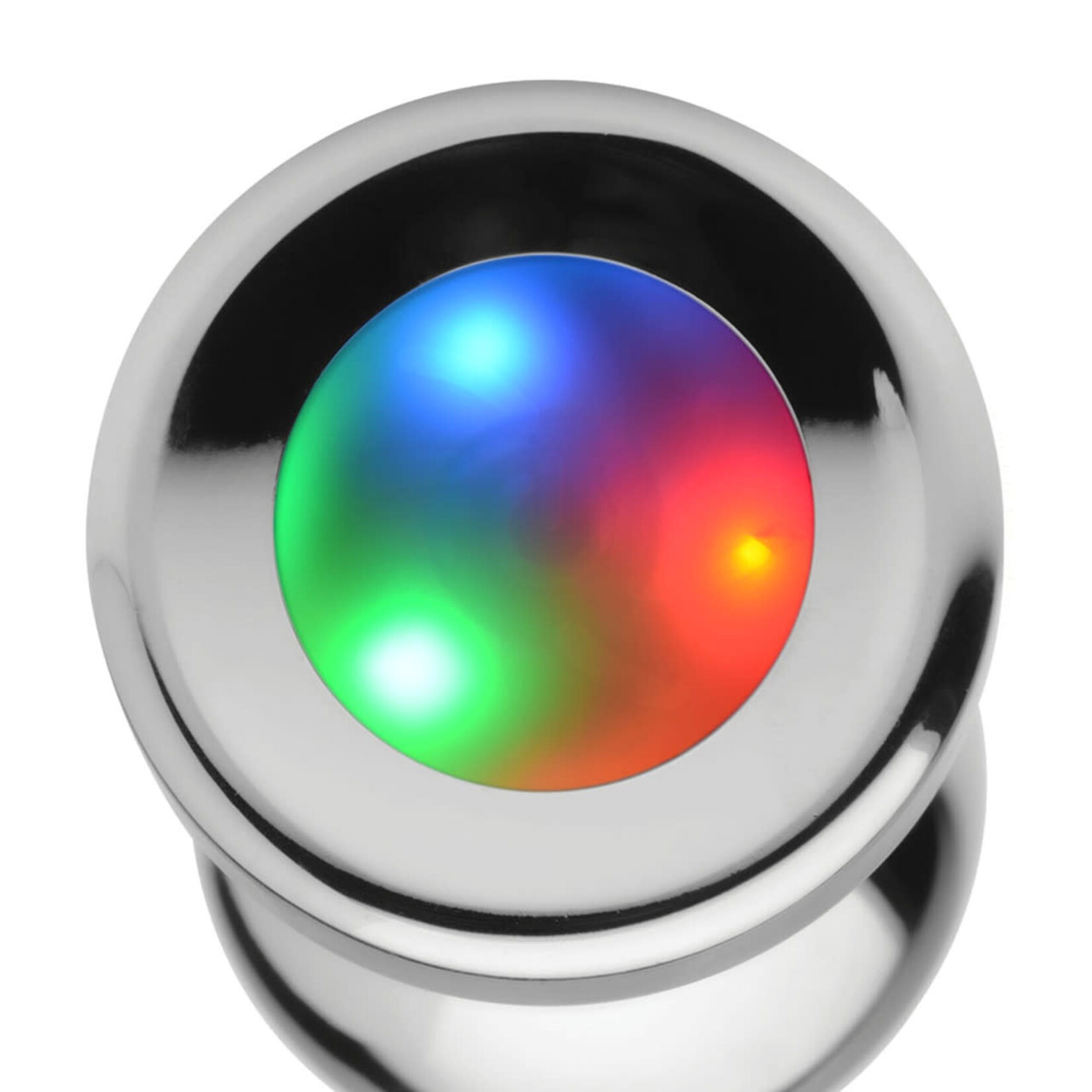 XR BRANDS BOOTY SPARKS  -SILVER LIGHT UP ANAL PLUG - SMALL