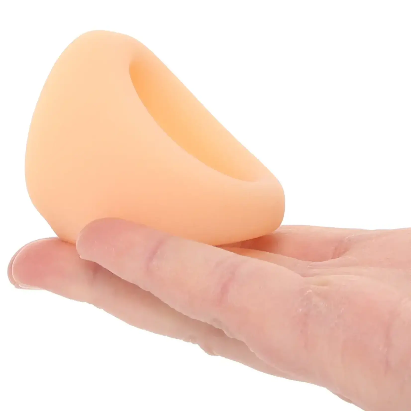 XR BRANDS JOCK DISCREET SILICONE COCK & BALL RING IN LIGHT