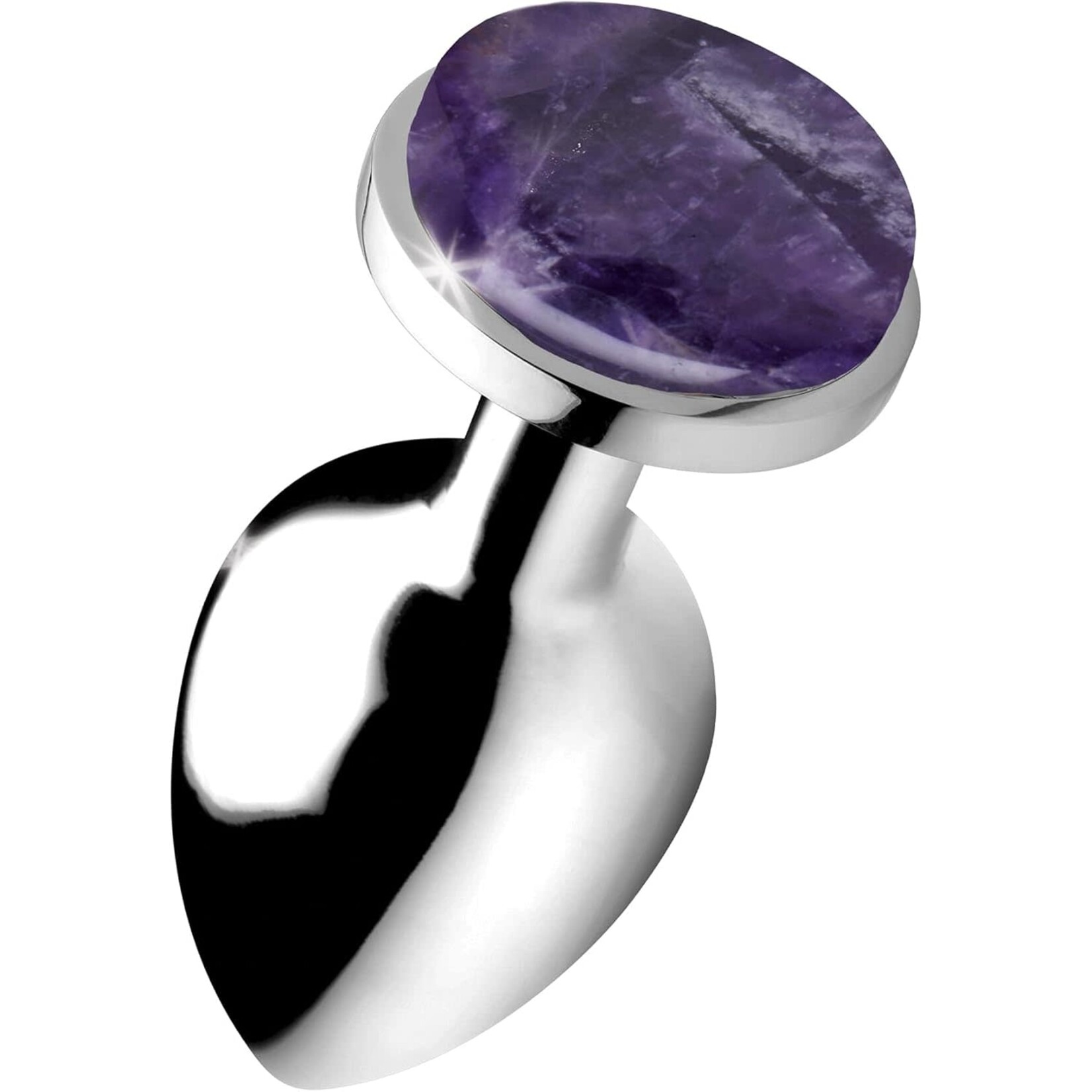 XR BRANDS BOOTY SPARKS GEMSTONES PURPLE AMETHYST ANAL PLUG LARGE