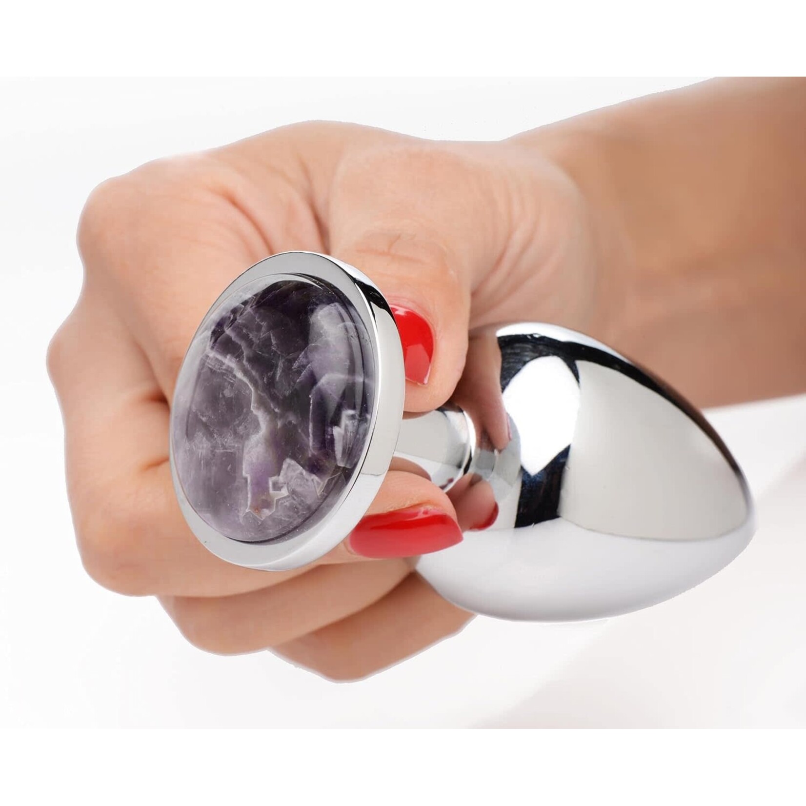 XR BRANDS BOOTY SPARKS GEMSTONES PURPLE AMETHYST ANAL PLUG LARGE