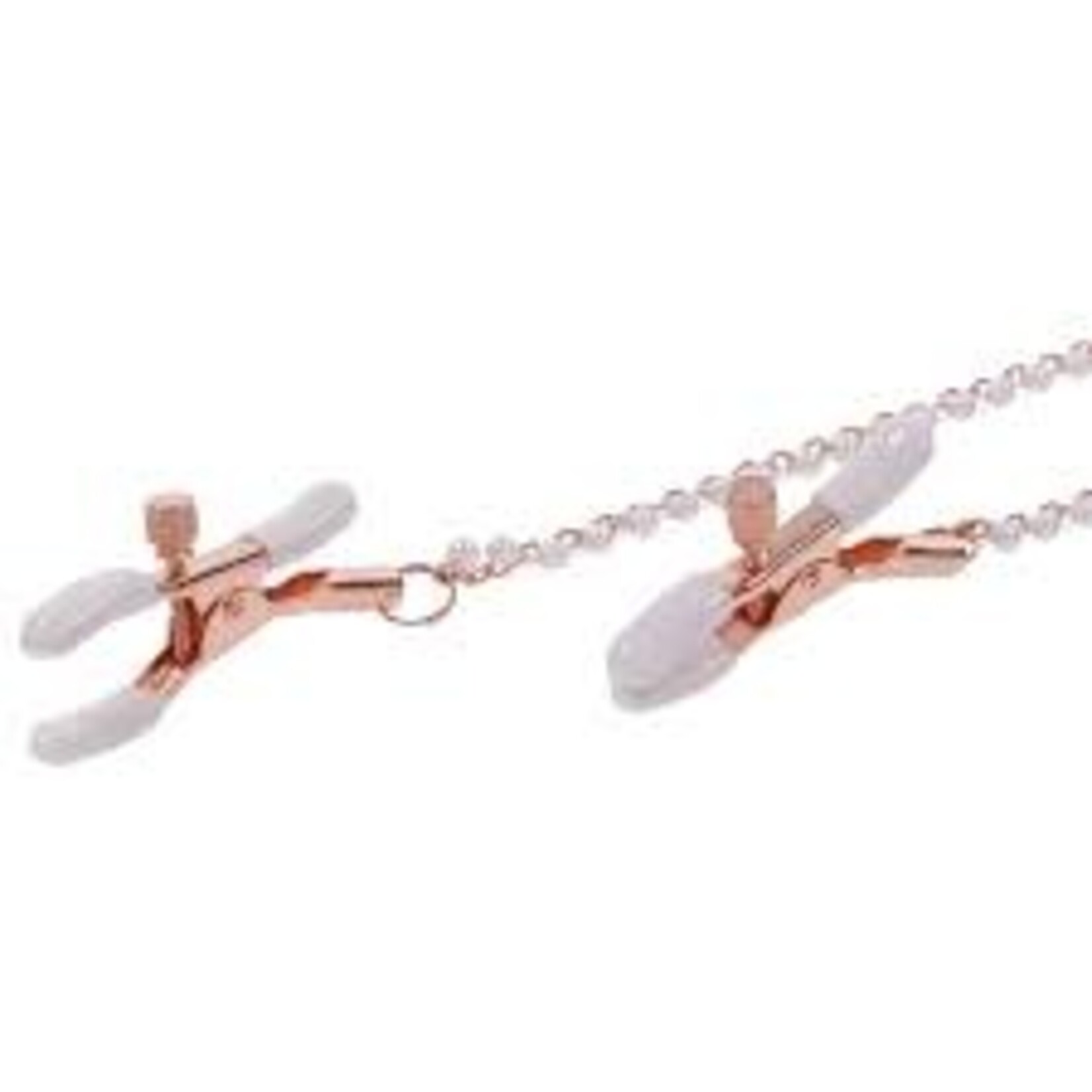 SEX & MISCHIEF S&M PEACHES 'N CREAME COLLAR WITH NIPPLE CLAMPS