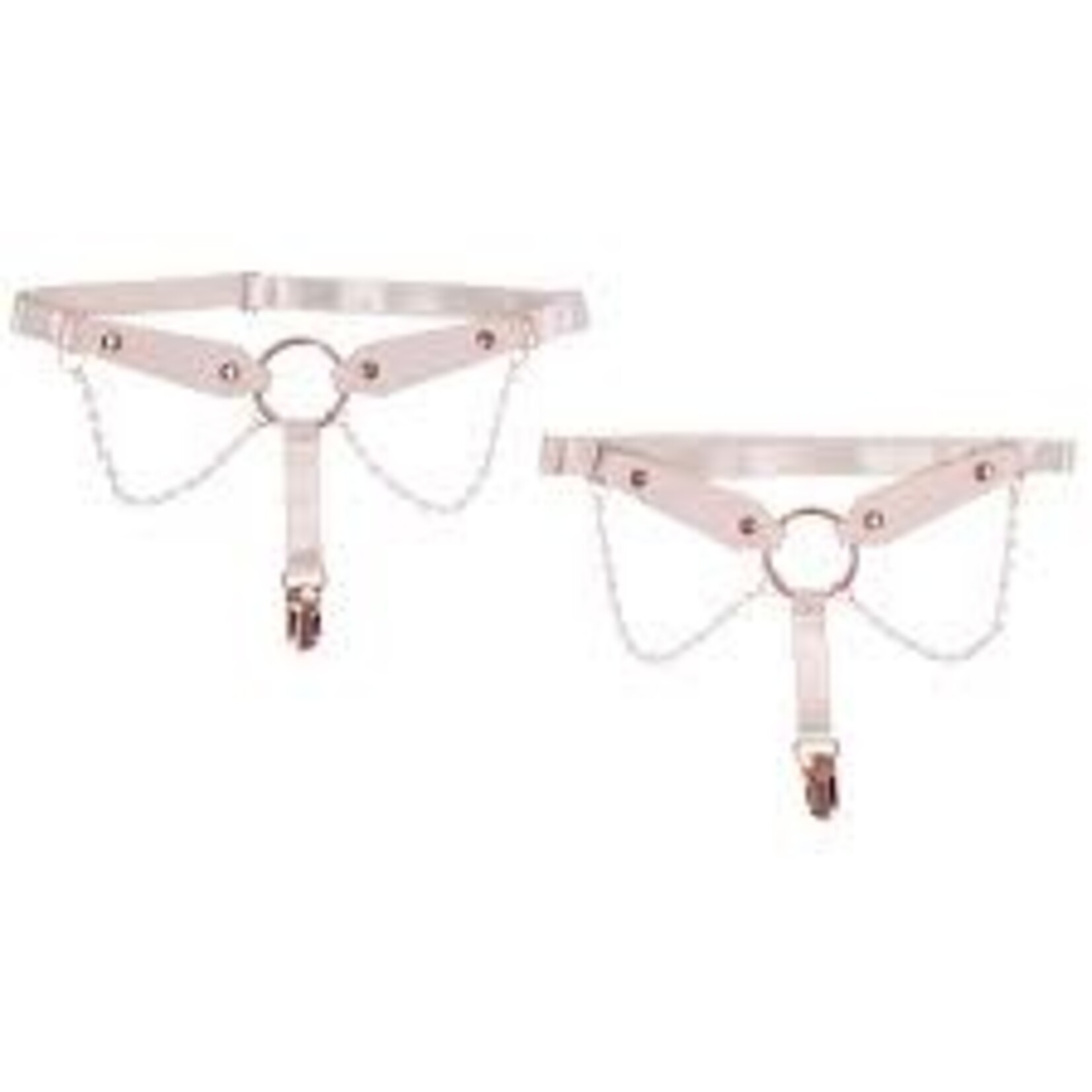 SEX & MISCHIEF S&M PEACHES 'N CREAME PEARL GARTERS