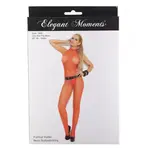 ELEGANT MOMENTS ELEGANT MOMENTS - FISHNET HALTER NECK BODYSTOCKING - RED - OS