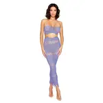 DREAMGIRL LINGERIE DREAMGIRL SEAMLESS KNIT GOWN LAVENDER O/S