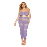 DREAMGIRL LINGERIE DREAMGIRL SEAMLESS KNIT GOWN LAVENDER QUEEN