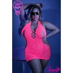 FANTASY LINGERIE FANTASY LINGERIE GLOW CHEMISE NEON PINK QUEEN