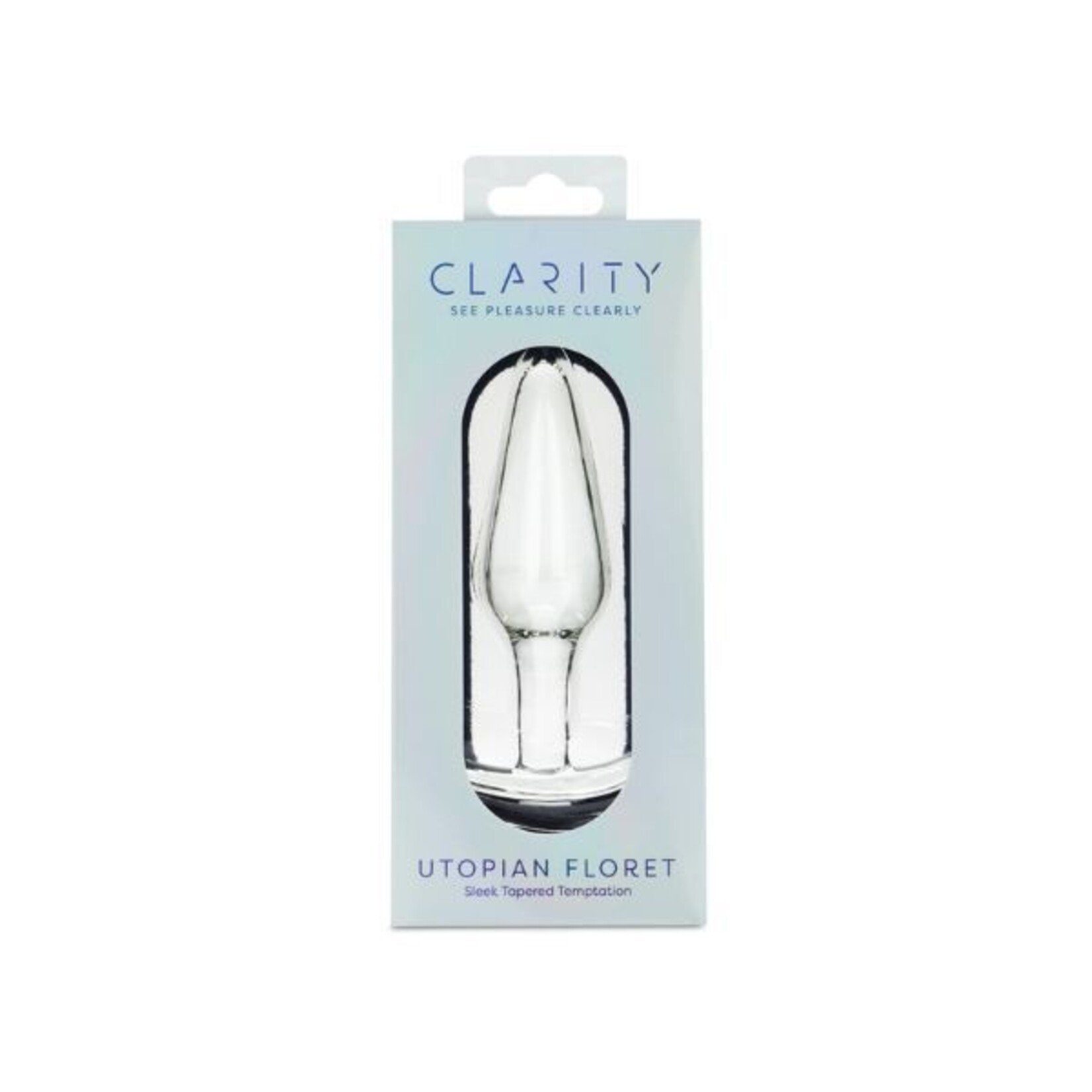CLARITY UTOPIAN FLORET GLASS BUTT PLUG