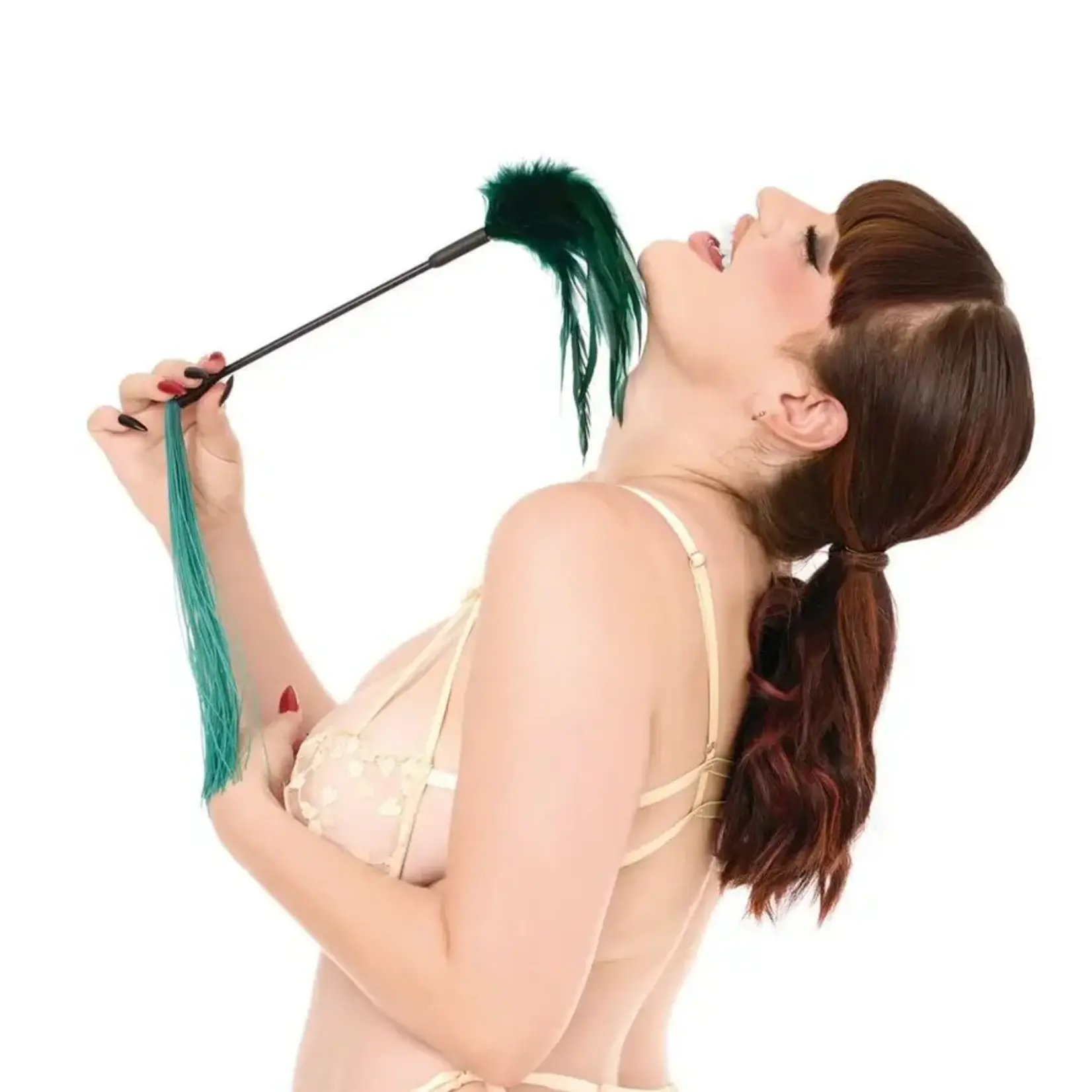 SEX & MISCHIEF SEX & MISCHIEF INDICA FEATHER AND SILICONE TICKLER