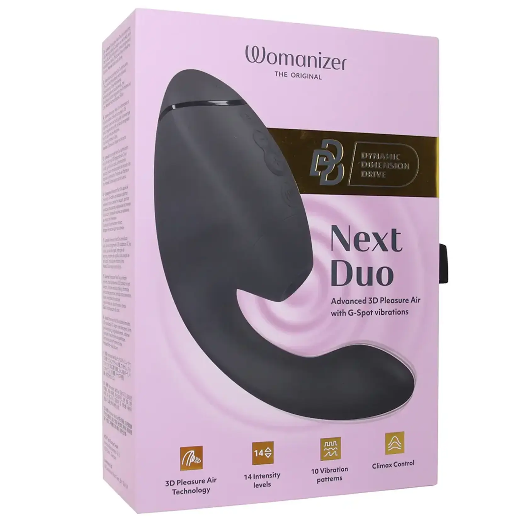 WOMANIZER WOMANIZER NEXT DUO CLITORAL SUCTION & G-SPOT VIBE IN BLACK