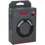 KINK - SILICONE-COVERED METAL COCK RING - 45MM BLACK