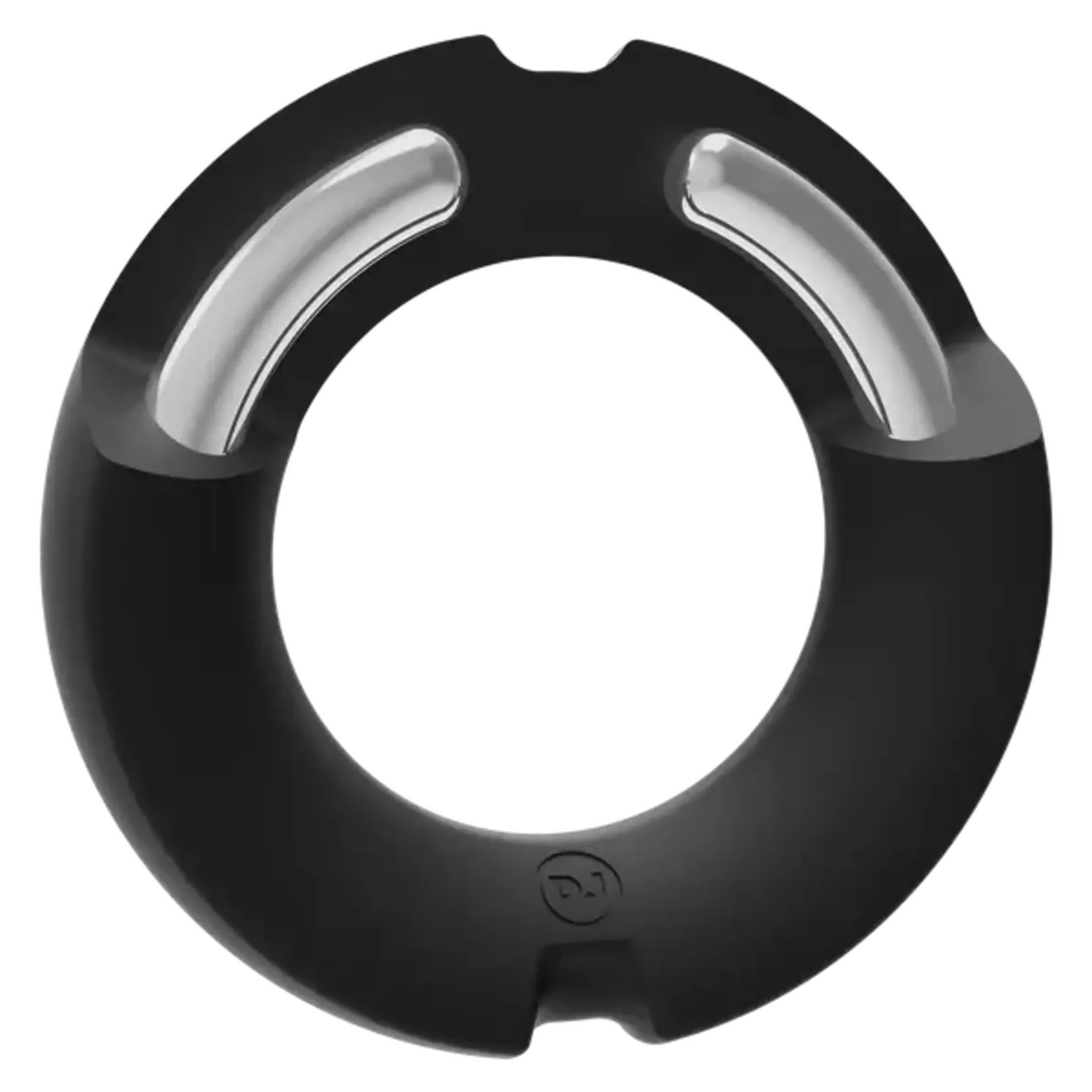 KINK - SILICONE-COVERED METAL COCK RING - 45MM BLACK