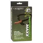CALEXOTICS PERFORMANCE MAXX LIFE-LIKE EXTENSION WITH HARNESS - BROWN