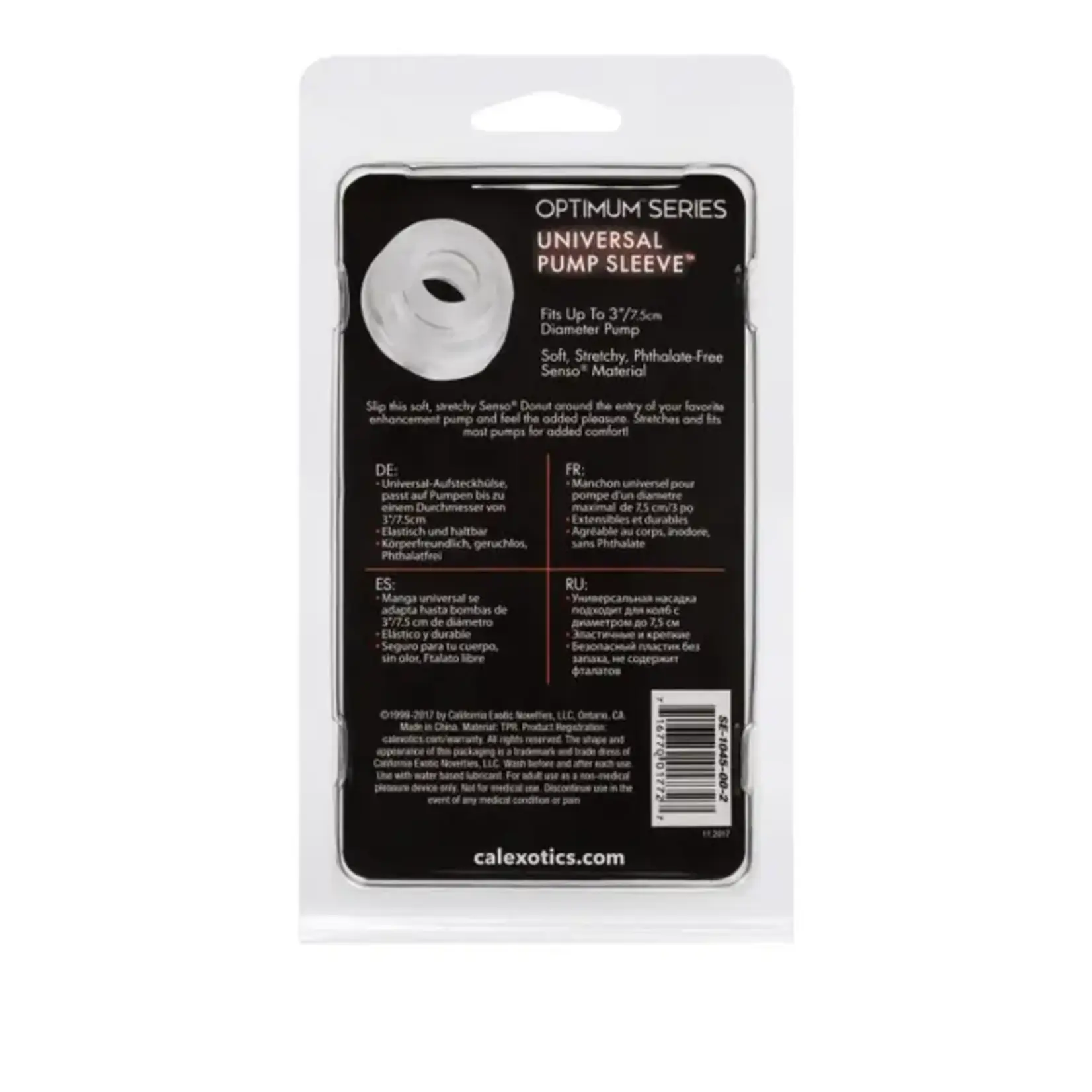 CALEXOTICS OPTIMUM SERIES UNIVERSAL PUMP SLEEVE - CLEAR