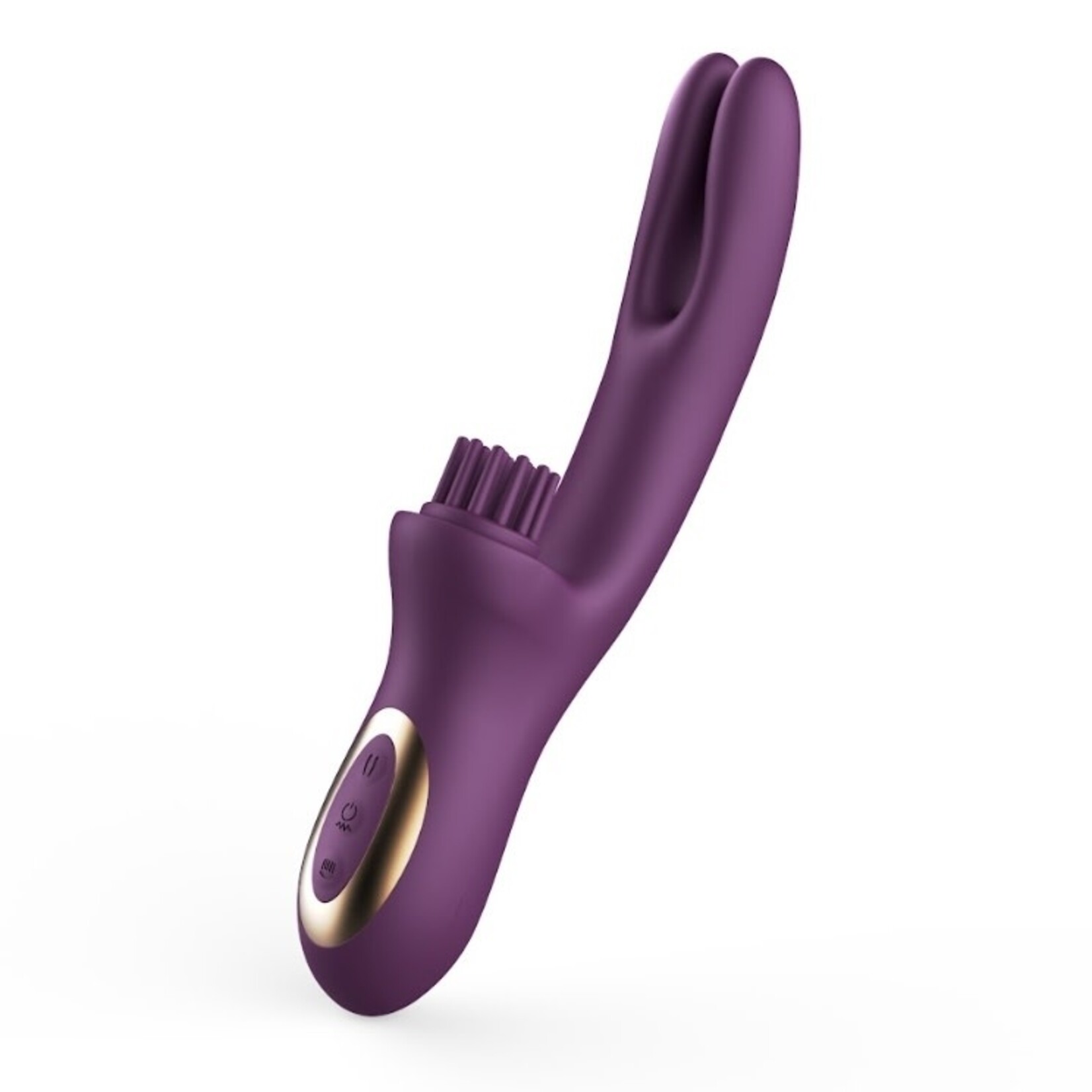 TRACY'S DOG ELATIA FINGER & BRUSH RABBIT VIBRATOR PURPLE