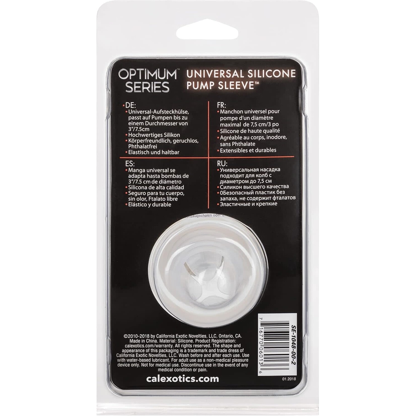 CALEXOTICS OPTIMUM SERIES UNIVERSAL SILICONE PUMP SLEEVE - CLEAR
