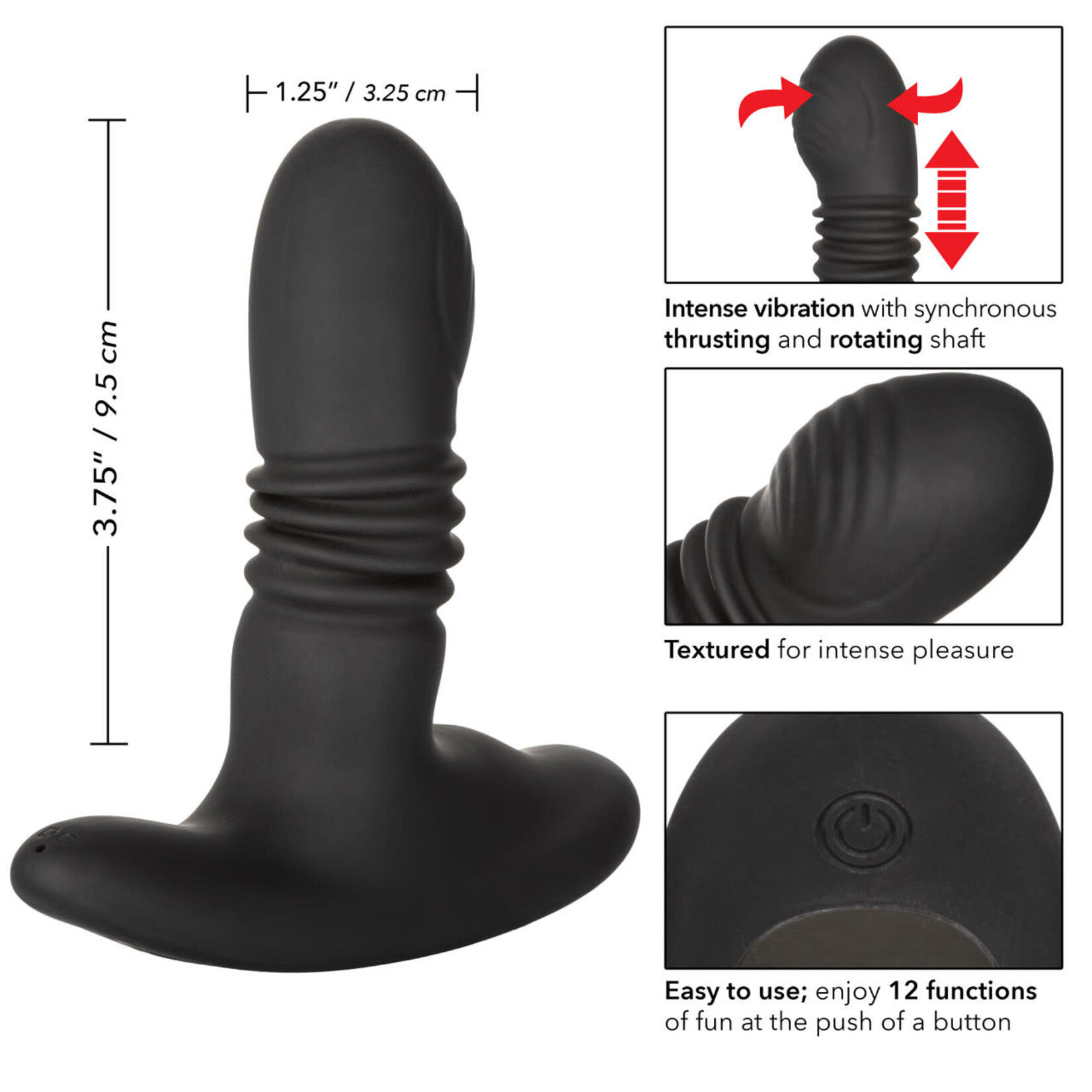 CALEXOTICS ECLIPSE THRUSTING ROTATOR PROBE - BLACK
