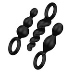 SATISFYER SATISFYER BUTT PLUGS – 3 PIECE ADDED VALUE PACK – BLACK