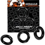 OXBALLS OXBALLS - WILLY RINGS – 3 PACK – BLACK