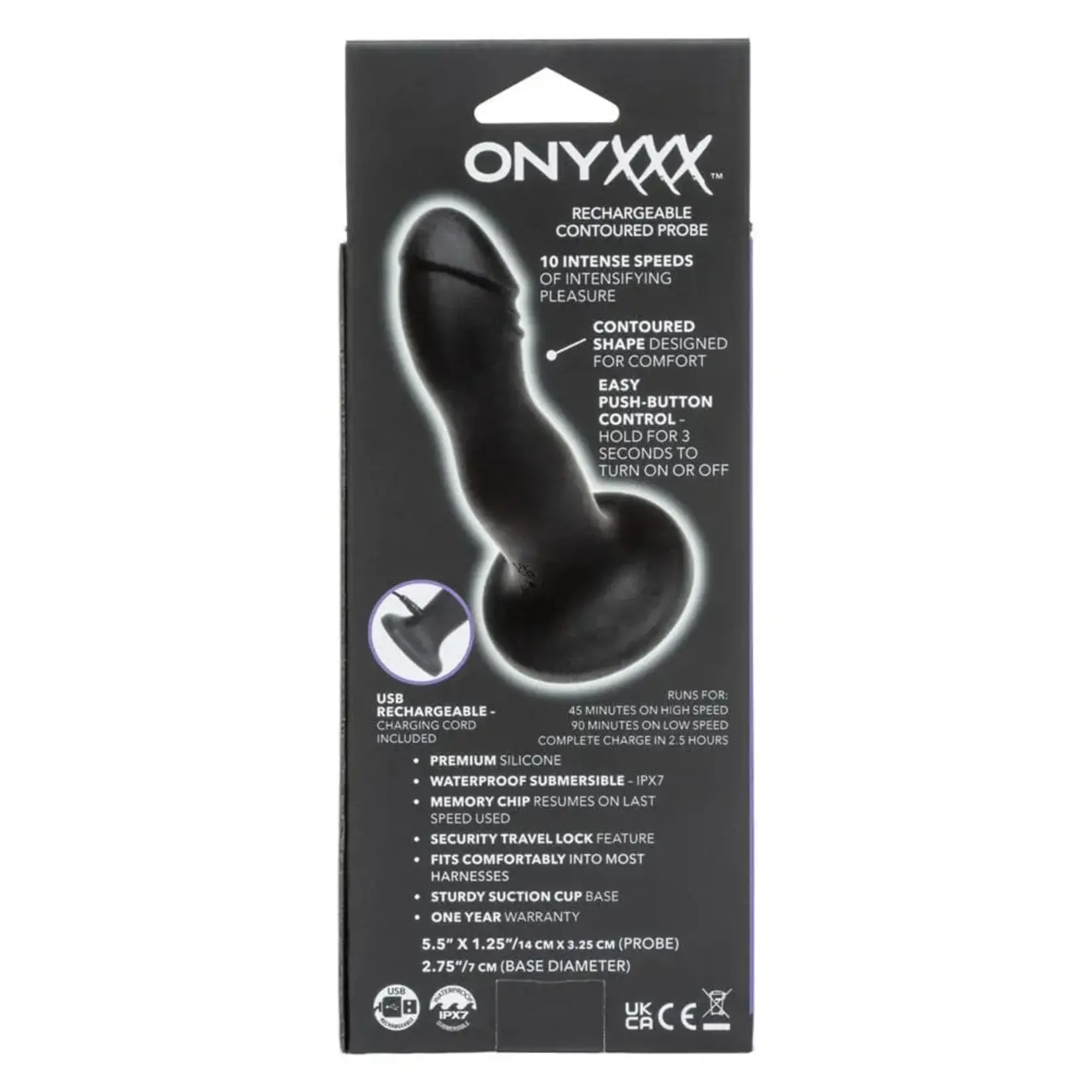CALEXOTICS ONYXXX VIBRATING CONTOURED PROBE