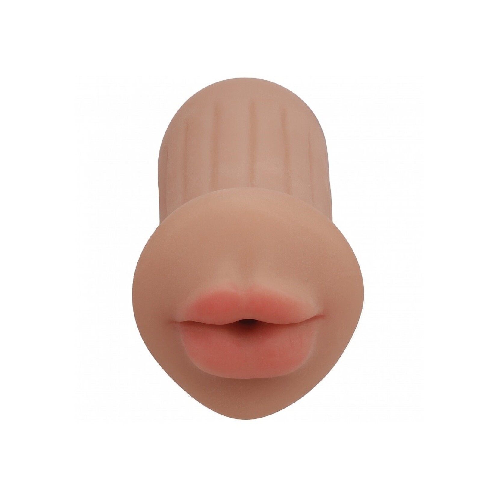 SHOTS XKIN RAW THE GRIP MOUTH STROKER IN TAN