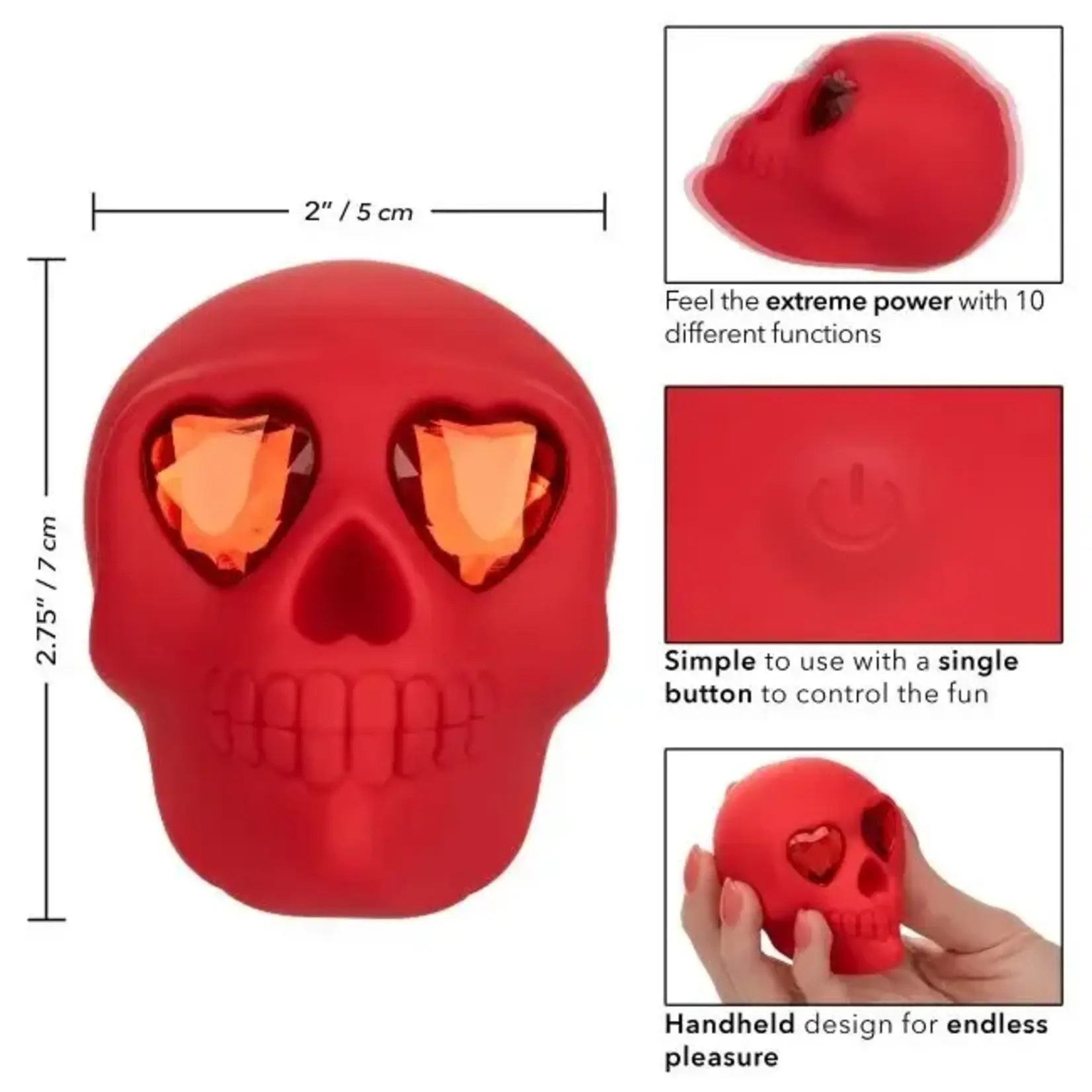 CALEXOTICS NAUGHTY BITS BONE HEAD HANDHELD MASSAGER