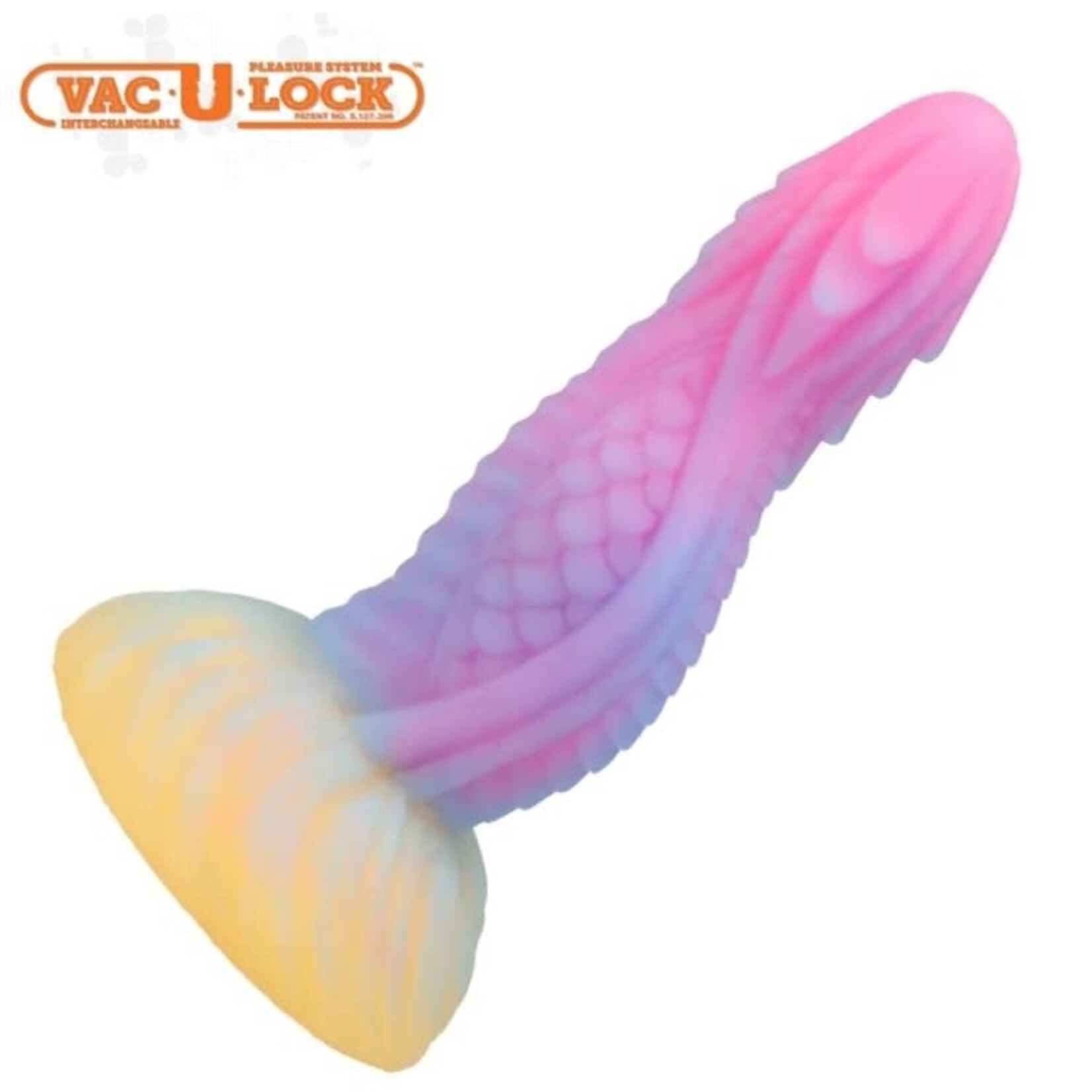 DOC JOHNSON VAC-U-LOC X FANTASY FUCKERS - GLOW IN THE DARK - DRAGON'S TONGUE