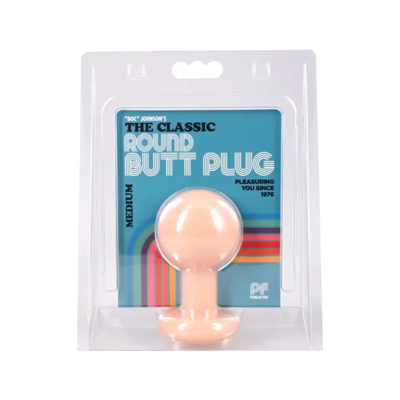 DOC JOHNSON THE CLASSIC ROUND BUTT PLUG - MEDIUM - CREAM