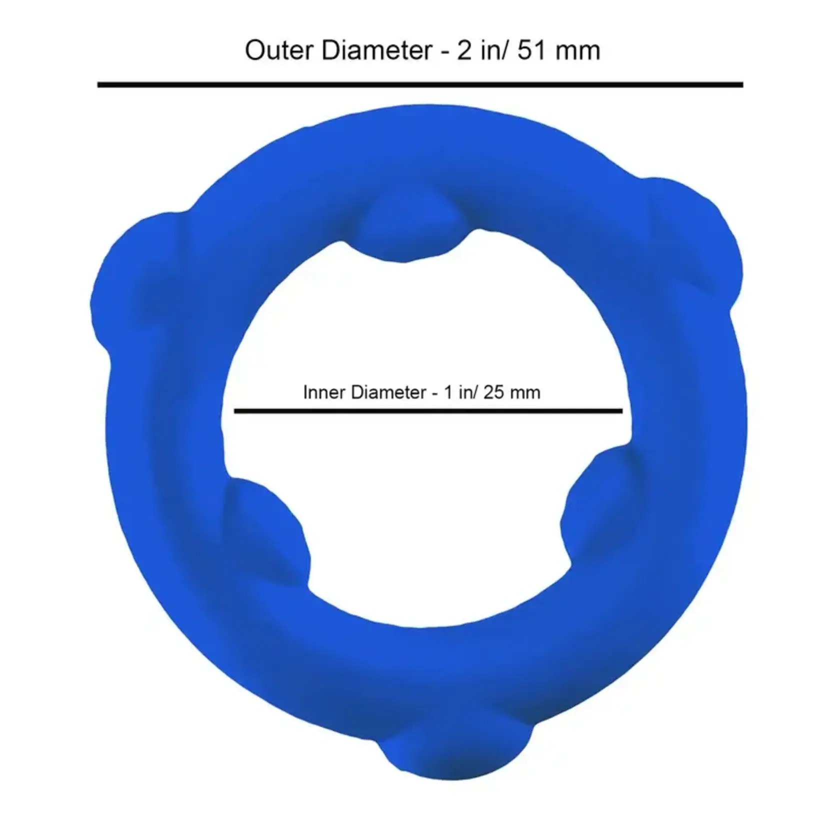 OXBALLS OXBALLS SILICONE SPINNER RING – GLACIER BLUE
