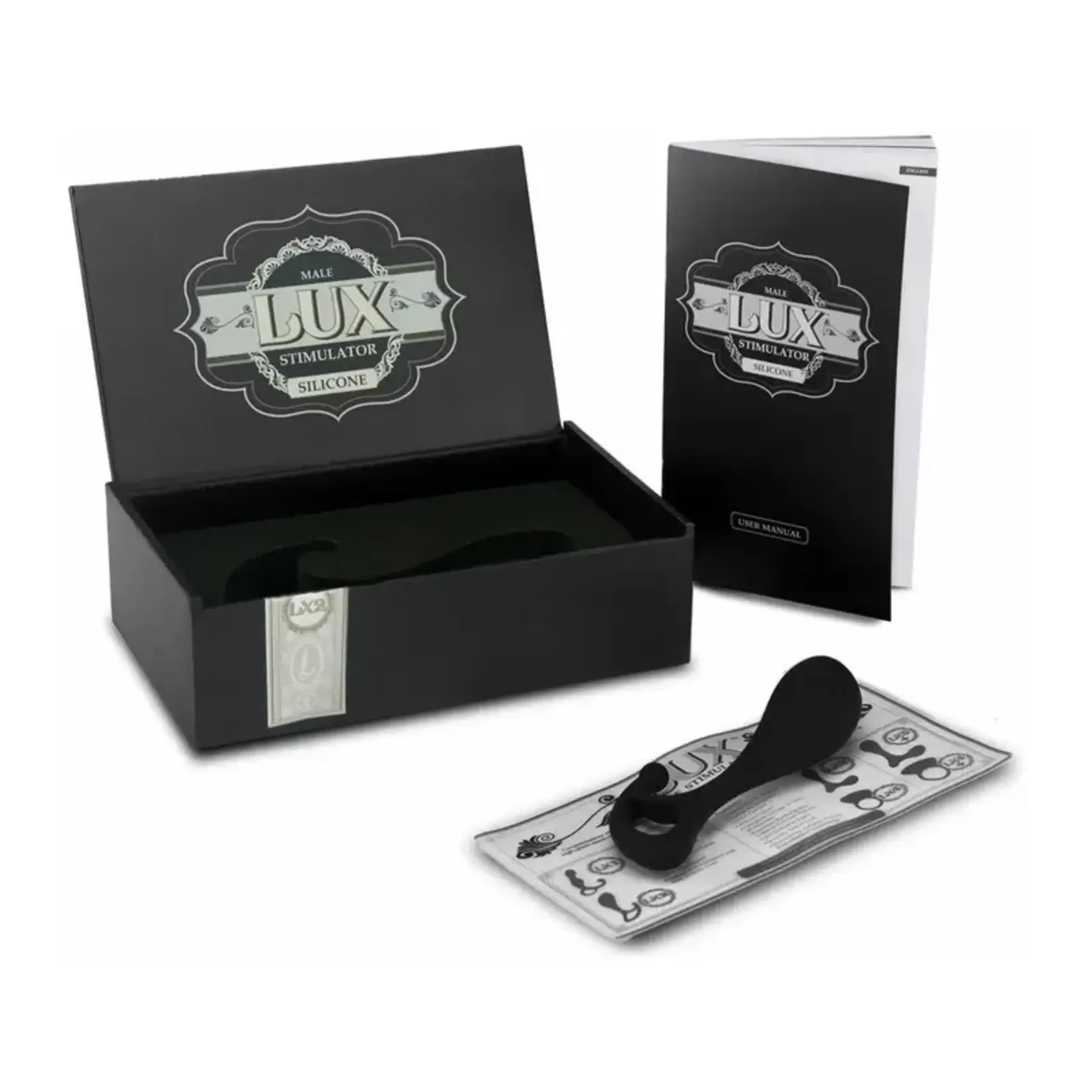 LUX LUX MALE SILICONE STIMULATOR - LX2 - BLACK
