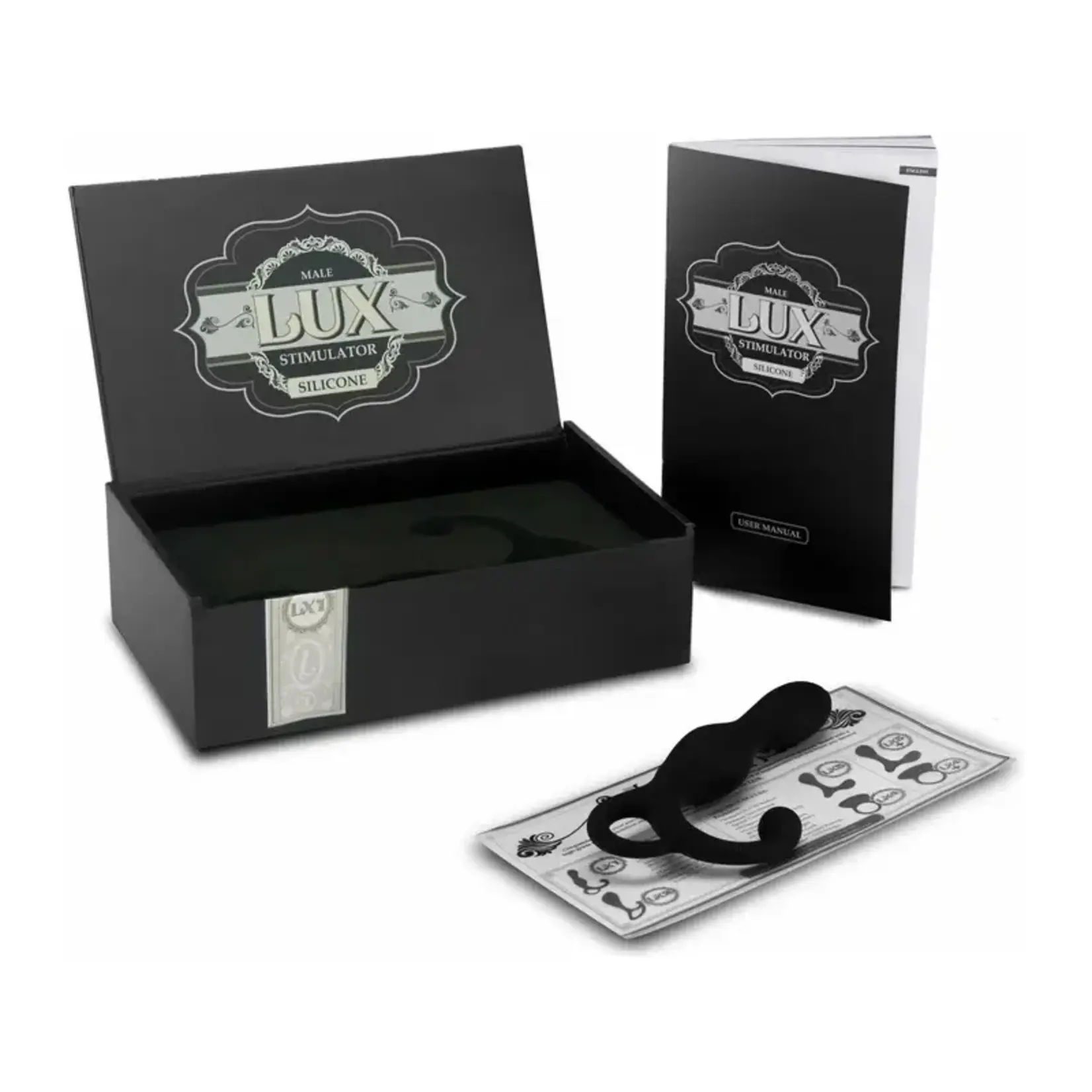 LUX LUX MALE SILICONE STIMULATOR - LX1 - BLACK