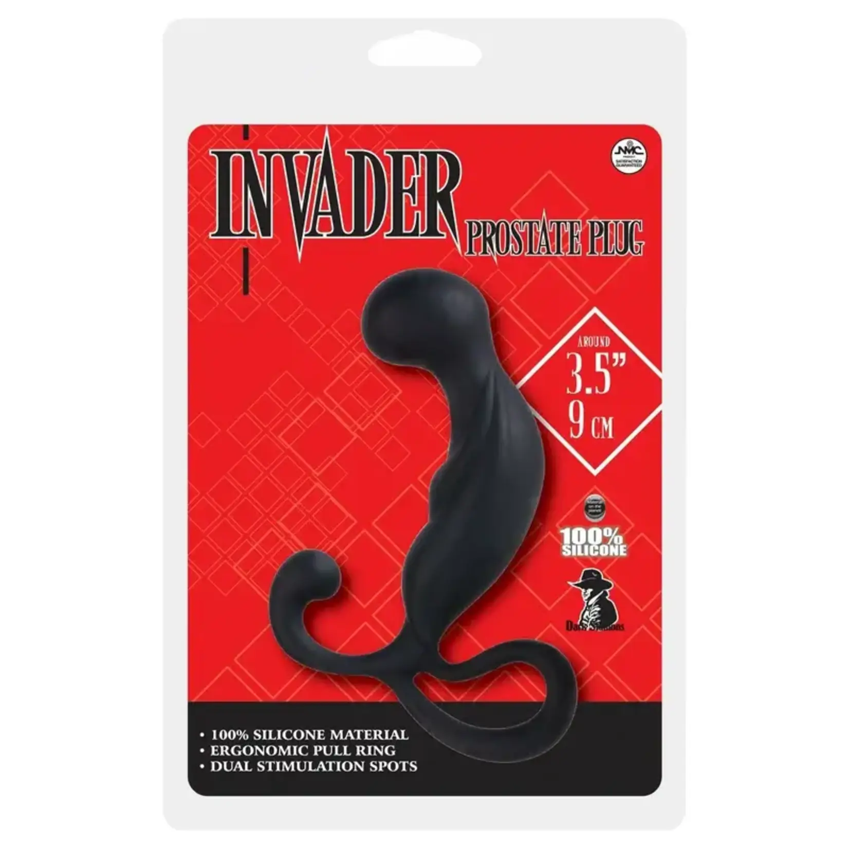 INVADER 100% SILICONE INVADER PROSTATE PLUG 3.5"