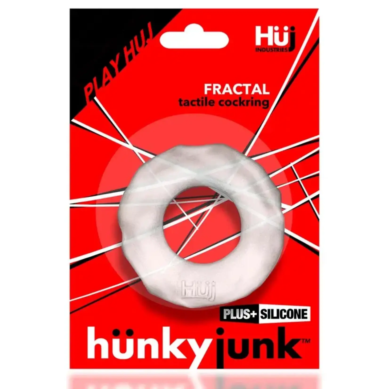 OXBALLS OXBALLS - HUNKYJUNK FRACTAL TACTILE COCKRING - CLEAR ICE