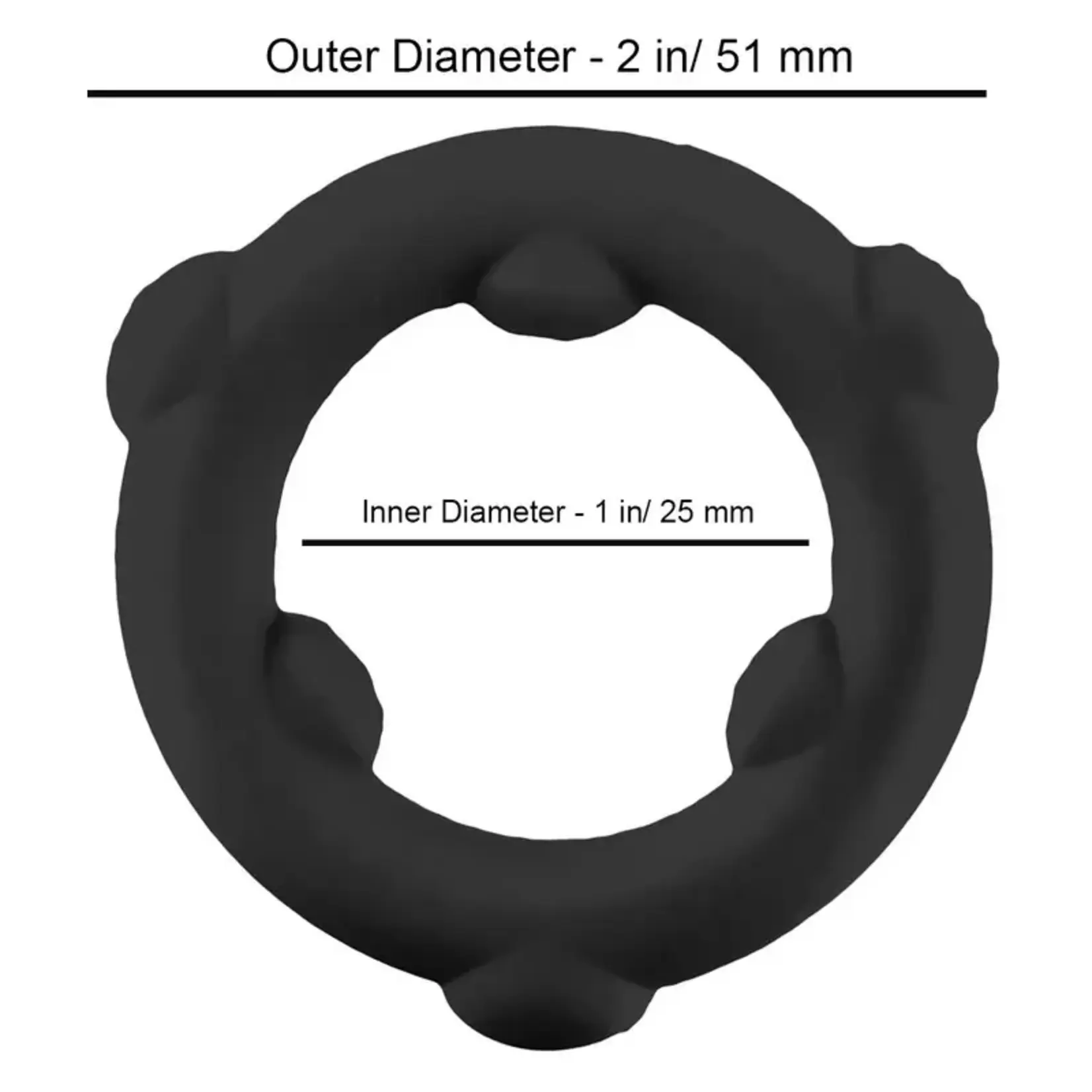 OXBALLS OXBALLS SILICONE SPINNER RING - BLACK