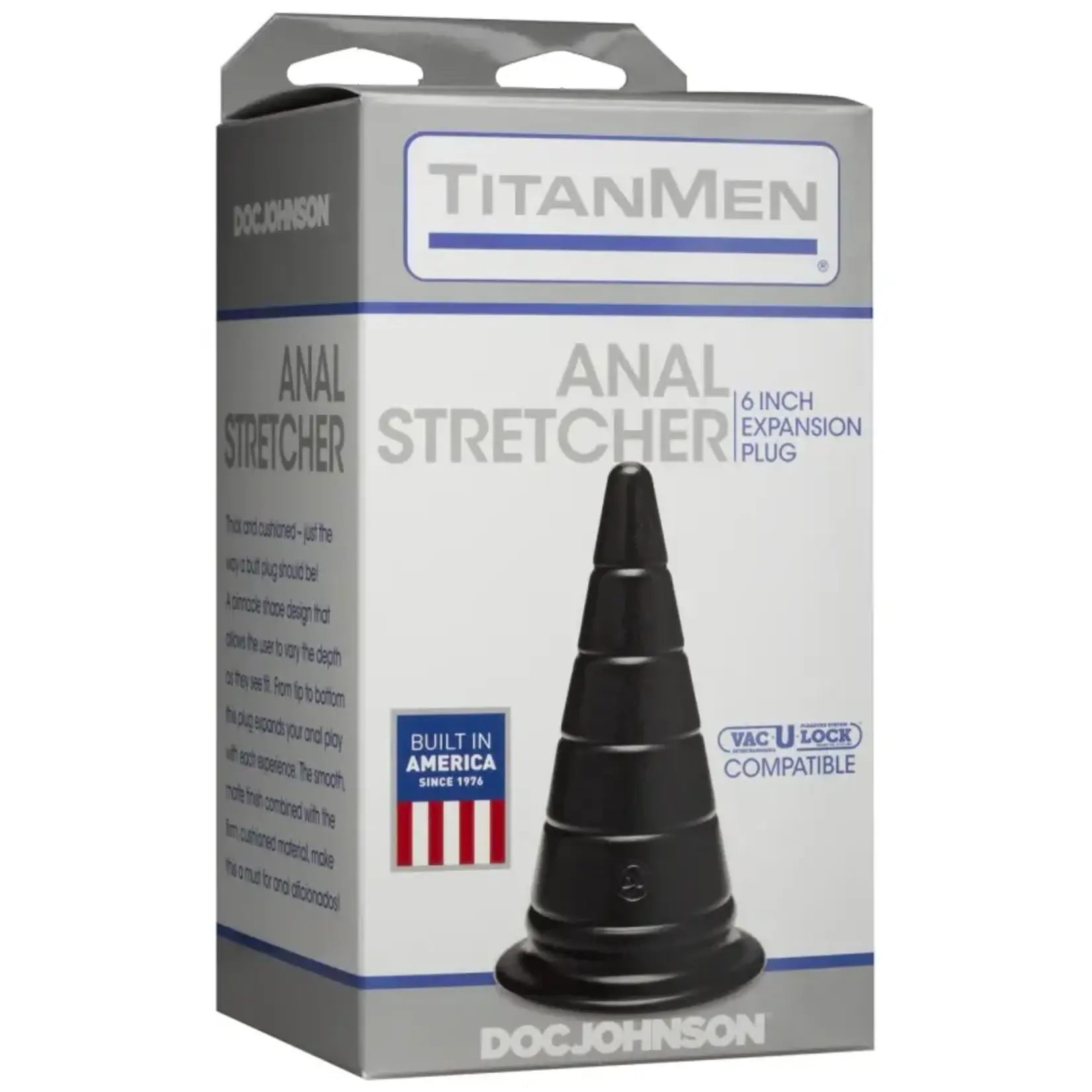 TITANMEN ANAL STRETCHER - 6INCH EXPANSION PLUG - BLACK