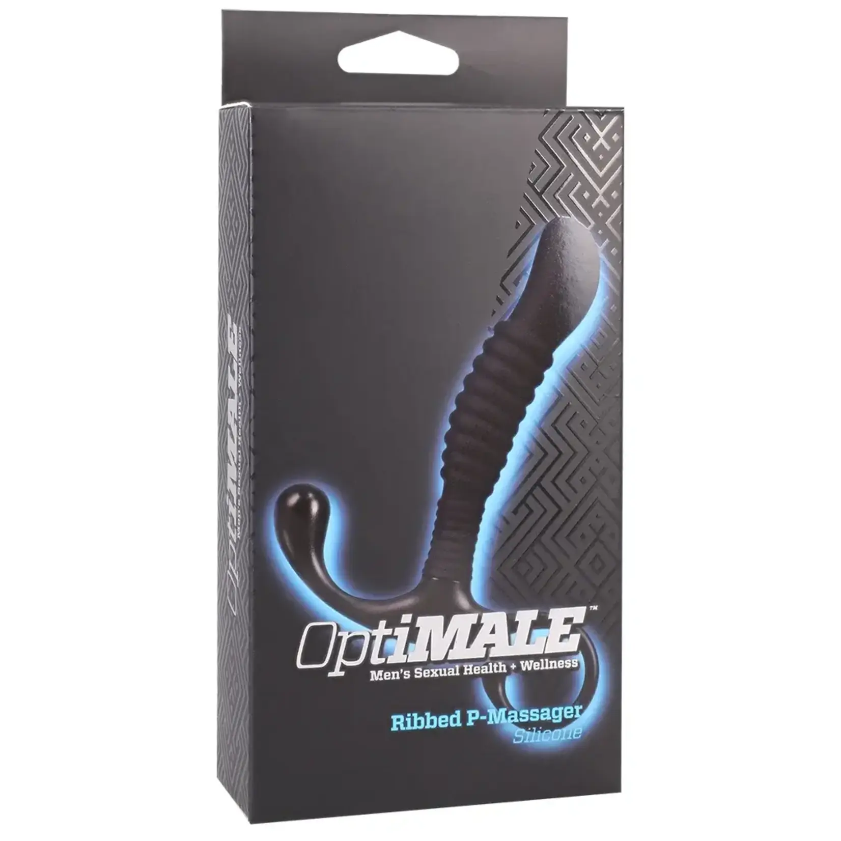 OPTIMALE - RIBBED SILICONE P-MASSAGER - BLACK