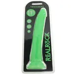 REALROCK GLOW IN THE DARK 11 INCH SLIM DILDO - GREEN