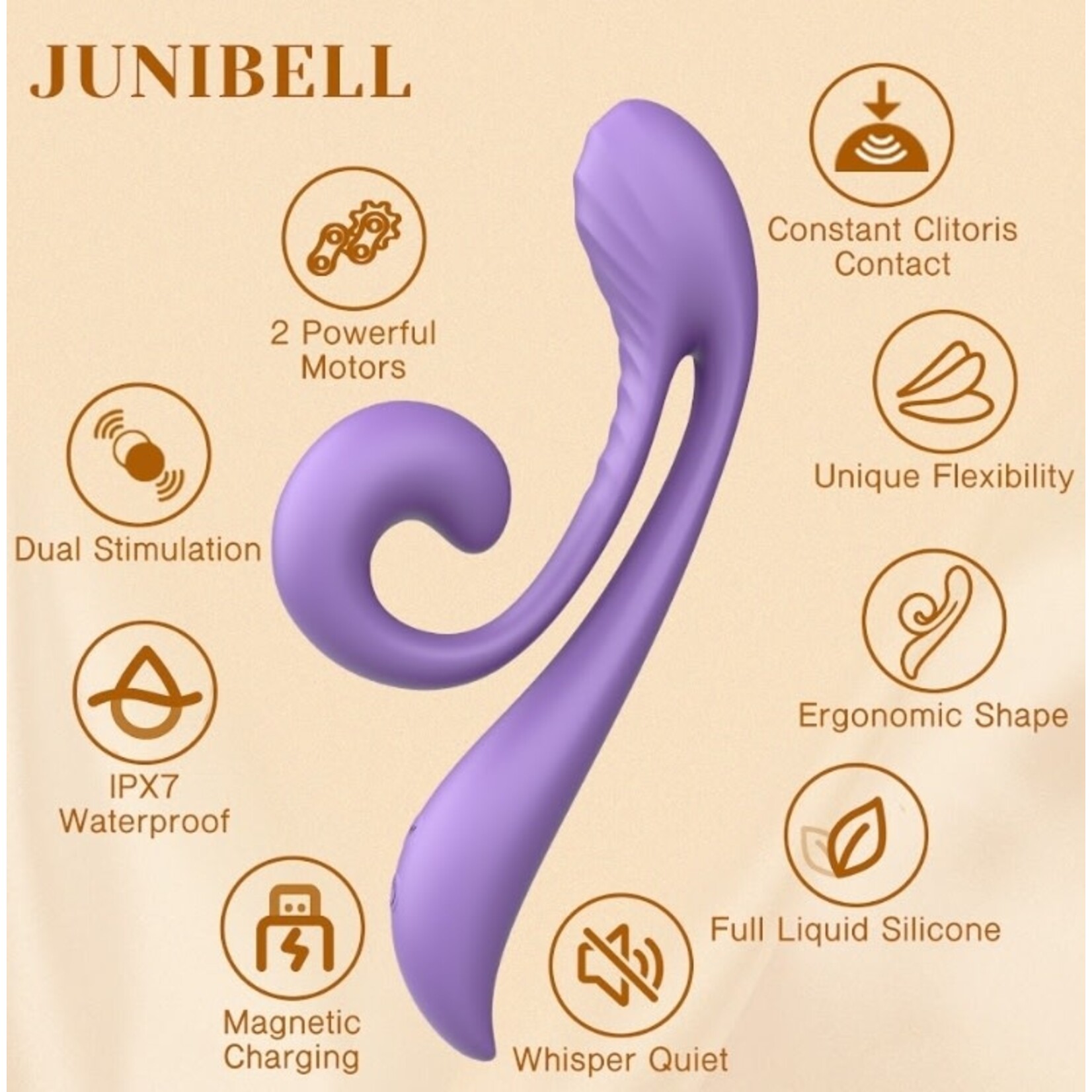 TRACY'S DOG JUNIBELL RABBIT VIBRATOR TARO - PURPLE