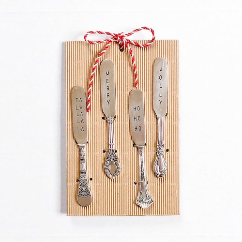 MudPie Holiday Spreader, Set of 4, Ho Ho Ho MudPie Holiday Spreader, Set of 4, Ho Ho Ho