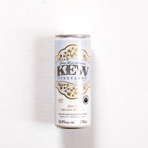 KEW Vineyards 2019 Organic Riesling, Can 250mL KEW Vineyards 2019 Organic Riesling, Can 250mL