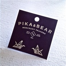 PIKA & BEAR "Paper Crane" Stud Earrings