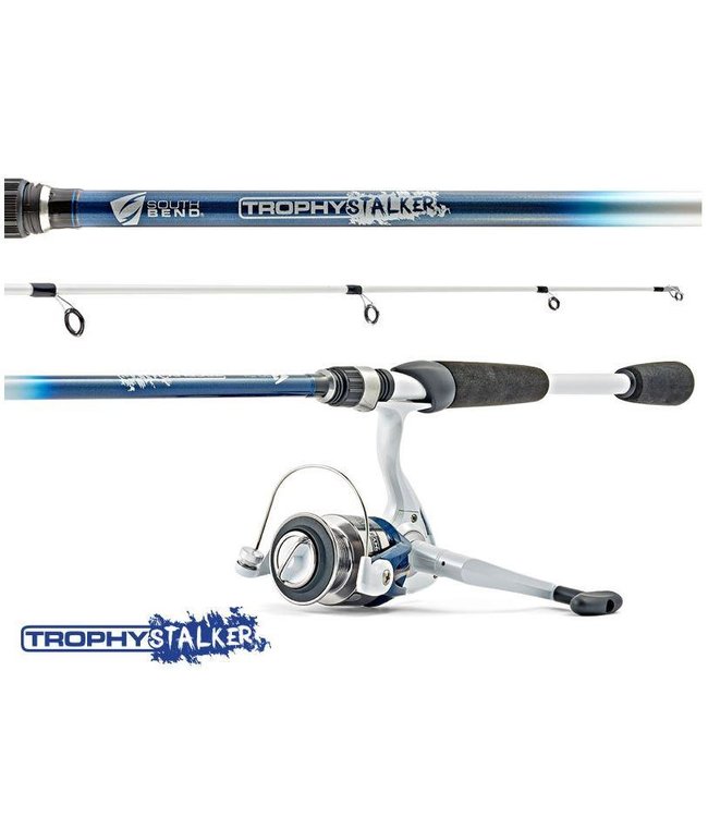 Trophy Stalker Family Tough Medium Spin Cast Combo, 6 6"