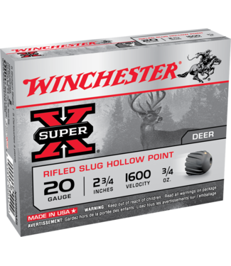 WINCHESTER Super X Slug 20Ga 2.75" 3/4Oz Rifled Slug