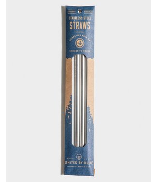 UNITED BY BLUE Stainless Steel Straw 4 Pack