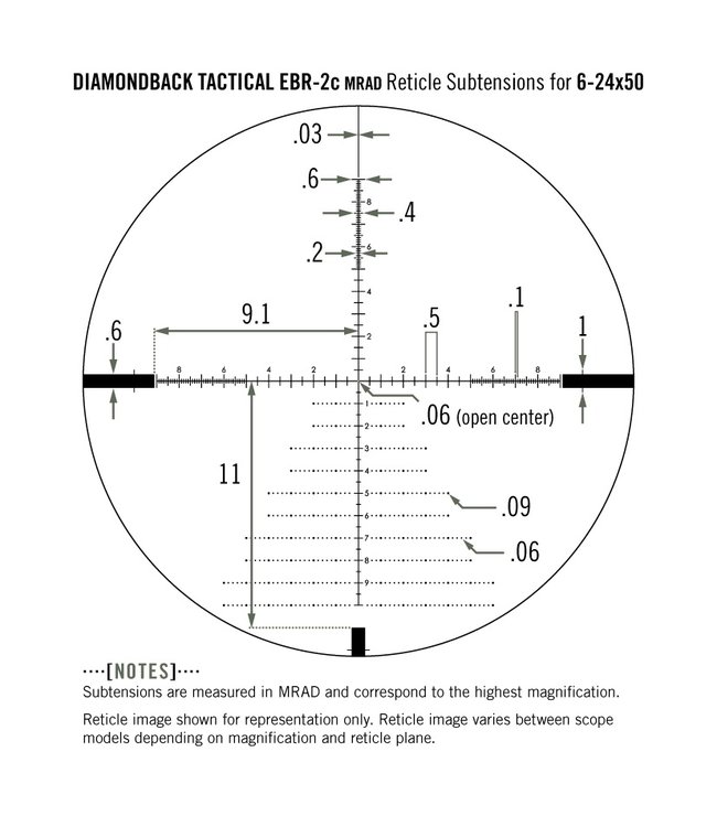 Diamondback Tactical 6 24X50MM FFP EBR-2C MRAD
