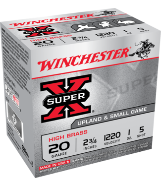 WINCHESTER Super-X High Brass 20Ga 2.75" 1Oz #5 [1220 Fps]