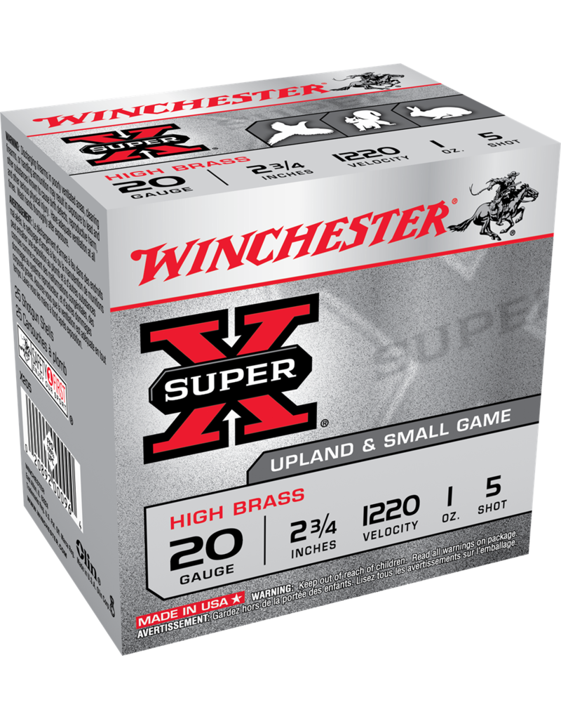 WINCHESTER Super-X High Brass 20Ga 2.75" 1Oz #5 [1220 Fps]
