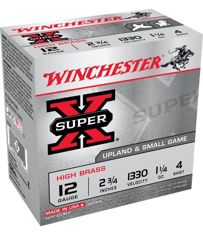 Super-X High Brass 12Ga 2.75" 1 1/4Oz #4 [1330 Fps]