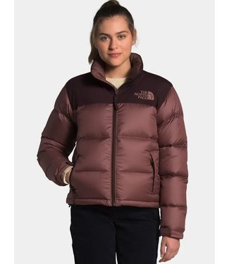 maroon north face jacket