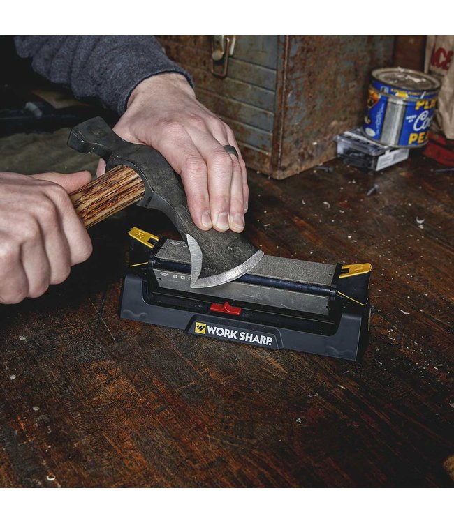 Work Sharp Benchstone Knife Sharpener With Tri-Brasive And Pivot-Response